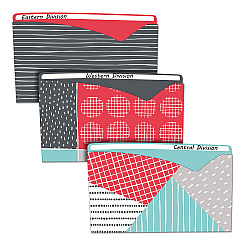 C-Line Write-On Fashion Poly File Jackets, Straight Tab, Letter Size, Assorted Colors, 6/Pack (CLI63540)