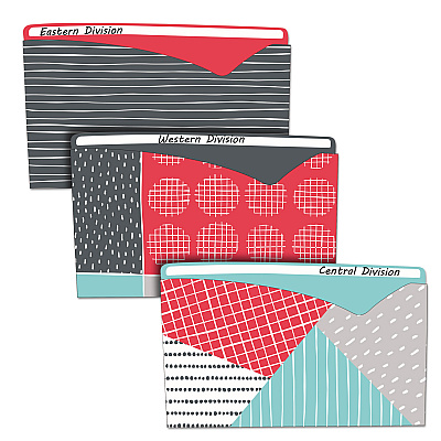 C-Line Write-On Fashion Poly File Jackets, Straight Tab, Letter Size, Assorted Colors, 6/Pack (CLI63540)