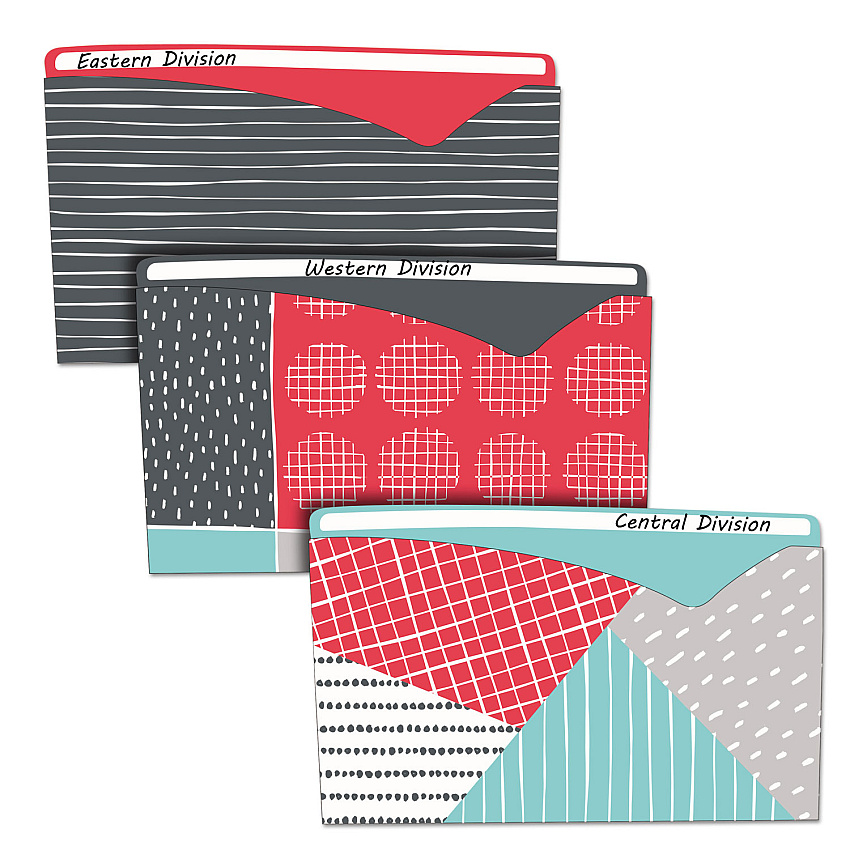 C-Line Write-On Fashion Poly File Jackets, Straight Tab, Letter Size, Assorted Colors, 6/Pack (CLI63540)