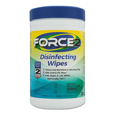 2XL Force2 Disinfecting Wipes, 7 X 6, White, 180/pk, 6pk/ct (TXL406)
