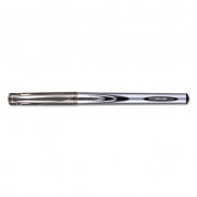 Universal Gel Pen, Stick, Medium 0.7 mm, Black Ink, Silver/Black Barrel, Dozen (39620)