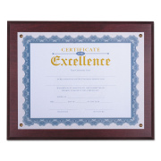 Universal Award Plaque, 13.3 x 11, Mahogany with Mahogany Border (76825)