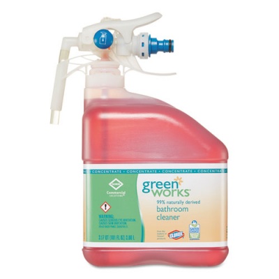 Green Works Bathroom Cleaner Concentrate, 101 oz Bottle, 2/Carton (31752)