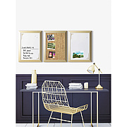 MasterVision Positive Flow Metallic Gold Message Board Set, (1) Bulletin, (2) Magnetic Dry Erase, 18 x 24, Gold Frames (BVCSOR031)