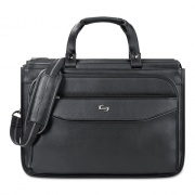 Solo Harrison Briefcase, Fits Devices Up to 15.6", Vinyl, 16.75 x 7.75 x 12, Black (CLS3464)
