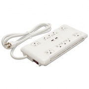 Innovera Slim Surge Protector, 10 Outlets/2 USB Charging Ports, 6 ft Cord, 2880 J, White (71670)