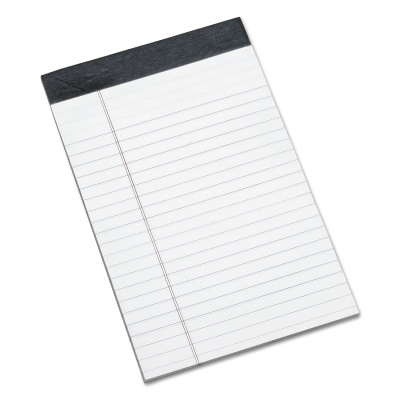 AbilityOne 7530014471355 SKILCRAFT Legal Pads, Wide/Legal Rule, Gray Linen Headband, 50 White 5 x 8 Sheets, Dozen