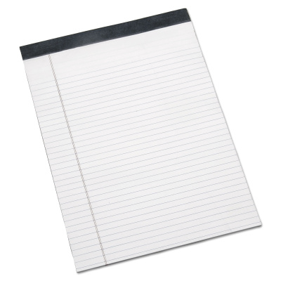 AbilityOne 7530014471353 SKILCRAFT Legal Pads, Wide/Legal Rule, Gray Linen Headband, 50 White 8.5 x 11.75 Sheets, Dozen