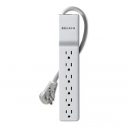 Belkin Home/Office Surge Protector w/Rotating Plug, 6 Outlets, 6 ft Cord, 720J, White (BE10600006R)