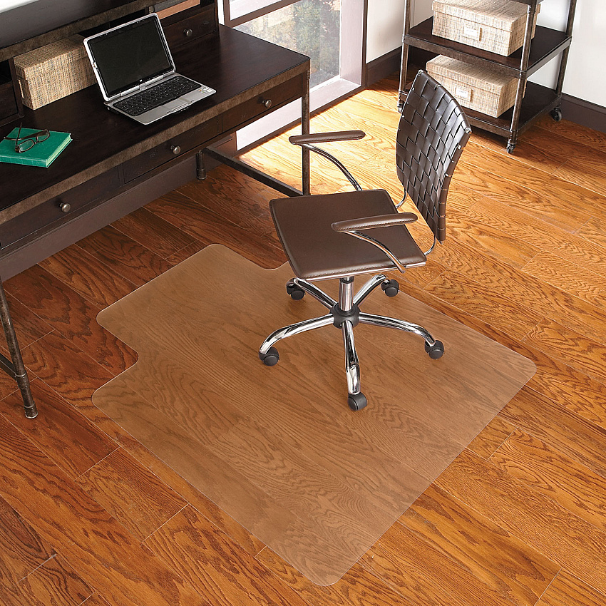 ES Robbins EverLife Chair Mat for Hard Floors, Heavy Use, Rectangular with Lip, 36 x 48, Clear (ESR131115)