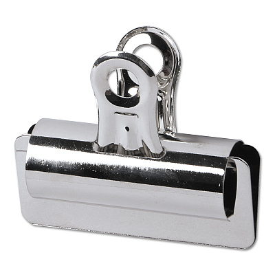 Universal Bulldog Clips, Large, Nickel, 12/Pack (UNV31265)