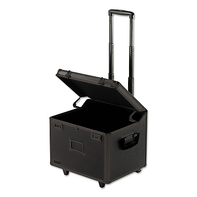 Vaultz Locking Mobile File Chest, Letter/Legal Files, 17.5" x 15.5" x 14.5", Black (IDEVZ00307)