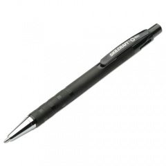 AbilityOne 7520013687771 SKILCRAFT Rubberized Ballpoint Pen, Retractable, Medium 1 mm, Black Ink, Black Barrel, Dozen