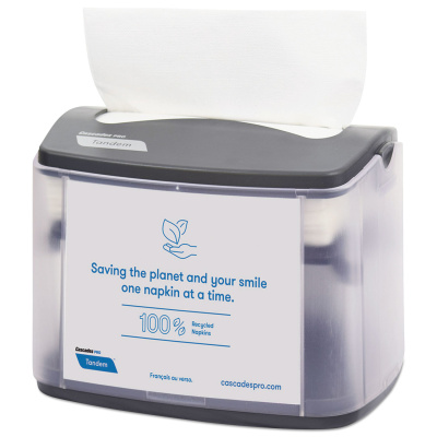 Tandem Tabletop Napkin Dispenser, 6.1 x 8.16 x 6.3, Gray, 4/Carton Tandem Tabletop Napkin Dispenser, 6.1 x 8.16 x 6.3, Gray, 4/Carton