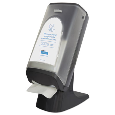 Cascades PRO Tandem Stand/wall Napkin Dispenser, 9.06 X 12.4 X 20.28, Gray (CSDC440)