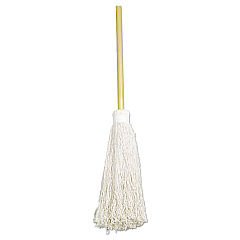 AbilityOne 7920002248726, SKILCRAFT Deck Swab, 17" White Cotton Head, 60" Natural Wood Handle