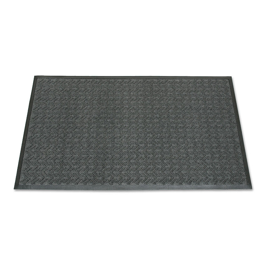 AbilityOne 7220015826224, SKILCRAFT 3-Mat Entry System Scraper/Wiper Mat, 36 x 60, Gray