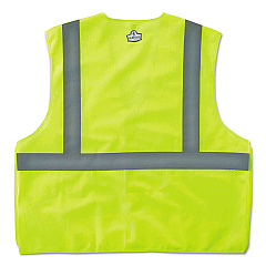 ergodyne GloWear 8215BA Type R Class 2 Econo Breakaway Mesh Safety Vest, 4X-Large to 5X-Large, Lime (EGO21079)