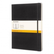 Moleskine Classic Colored Hardcover Notebook, 1 Subject, Narrow Rule, Black Cover, 10 x 7.5, 192 Sheets (QP090)
