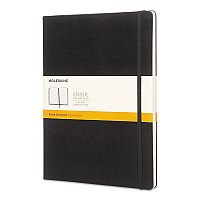 Moleskine Classic Colored Hardcover Notebook, 1-Subject, Narrow Rule, Black Cover, (192) 10 x 7.5 Sheets (HBGQP090)