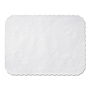 Hoffmaster Anniversary Embossed Scalloped Edge Tray Mat, 14 x 19, White, 1,000/Carton (HFMTC8704472)