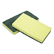 AbilityOne 7920016634340, SKILCRAFT Cellulose Scrubber Sponge, 2.75 x 4.5, 0.7 Thick", Yellow/Green, 3/Pack