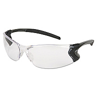 MCR Safety Backdraft Glasses, Clear Frame, Anti-Fog Clear Lens (CRWBD110PF)