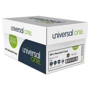 Universal 50% Recycled Copy Paper, 92 Bright, 20 lb Bond Weight, 8.5 x 11, White, 500 Sheets/Ream, 10 Reams/Carton (20050)