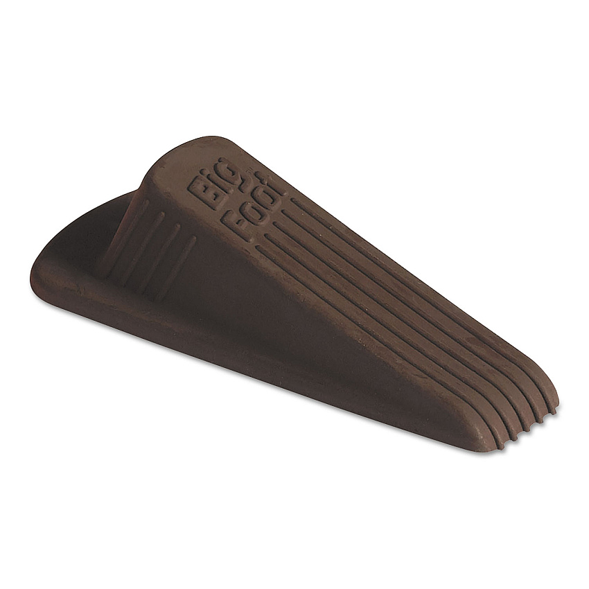 Master Caster Big Foot Doorstop, No-Slip Rubber, 2.25w x 4.75d x 1.25h, Brown, 12/Box (MAS00985)