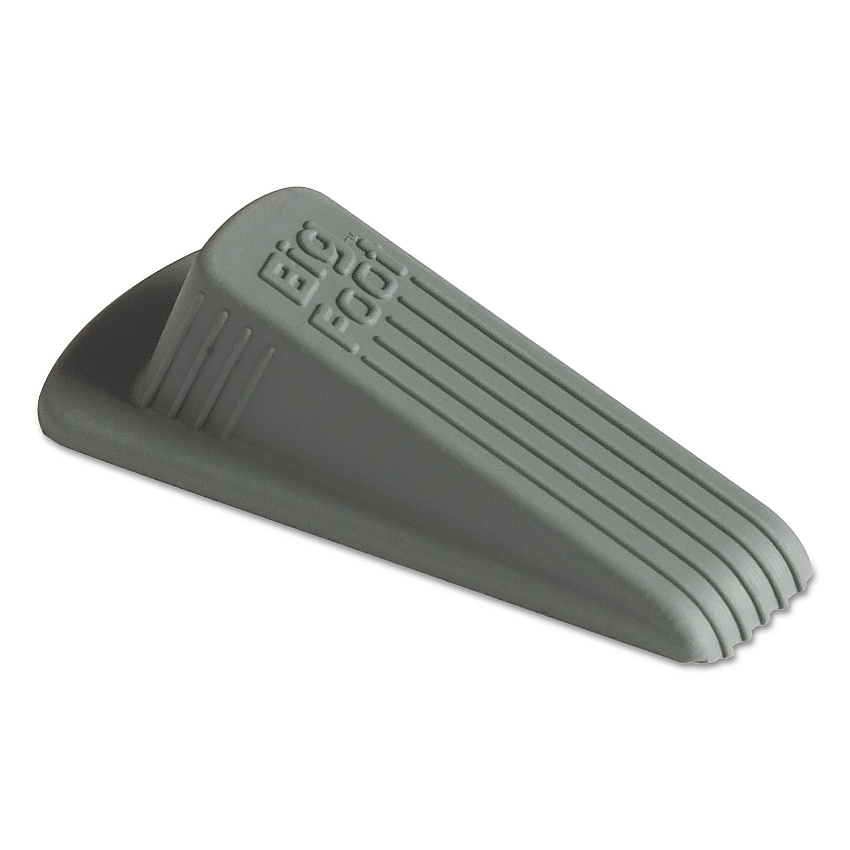 Master Caster Big Foot Doorstop, No-Slip Rubber, 2.25w x 4.75d x 1.25h, Gray, 12/Box (MAS00986)