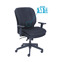 SertaPedic Cosset Ergonomic Task Chair, Supports Up to 275 lb, 19.5" to 22.5" Seat Height, Black (SRJ48967A)