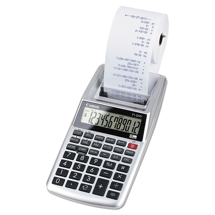 Canon P1-DHV 12-Digit Palm Printing Calculator, Purple Print, 2 Lines/Sec (CNM2203C001)