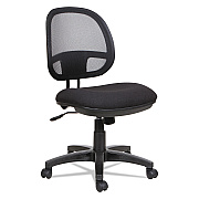 Alera Interval Series Swivel/Tilt Mesh Chair, Supports Up to 275 lb, 18.3" to 23.42" Seat Height, Black (ALEIN4814)