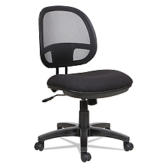 Alera Interval Series Swivel/Tilt Mesh Chair, Supports Up to 275 lb, 18.3" to 23.42" Seat Height, Black (ALEIN4814)