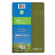 Roaring Spring ENVIRONOTES BIOBASED NOTEBOOK, 1 SUBJECT, MEDIUM/COLLEGE RULE, ASSORTED EARTHTONES COVERS, 9.5 X 6, 70 SHEETS (13360)