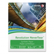 Xerox Revolution NeverTear, 8 mil, 8.5 x 11, Smooth White, 500/Ream (3R20176)
