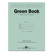 Roaring Spring Green Books Exam Books, Wide/Legal Rule, Green Cover, (8) 11 x 8.5 Sheets (77509)