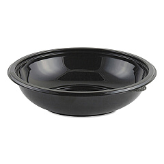Anchor Packaging Crystal Classics Bowl, 32 oz, 8.5" Diameter, 2.14"h, Black, Plastic, 300/Carton (ANZ4548432)