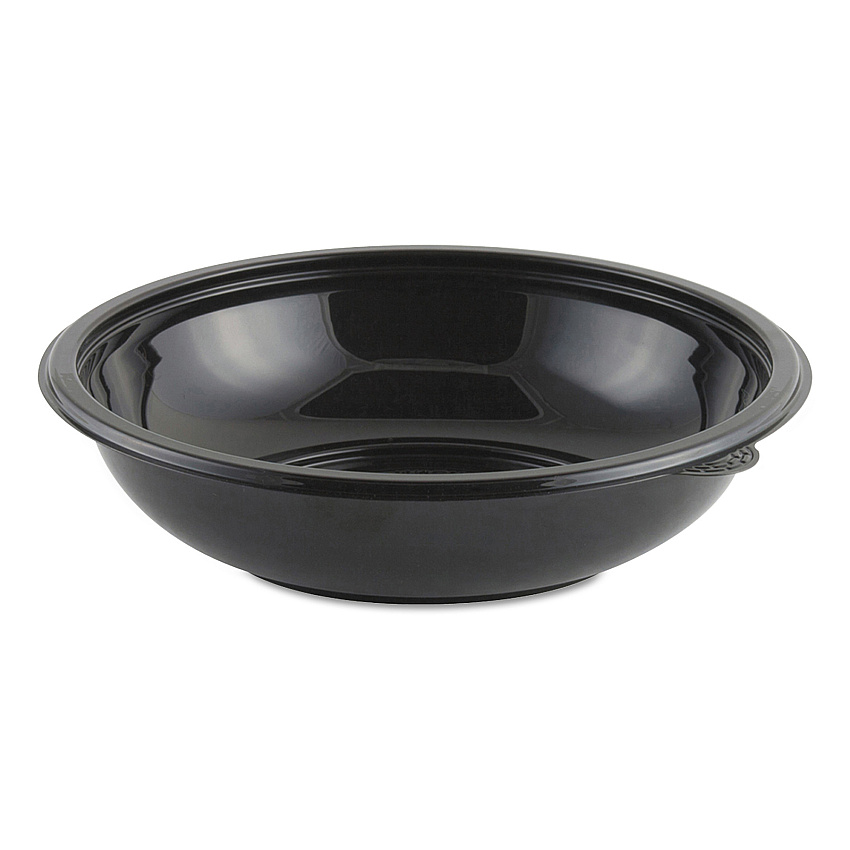 Anchor Packaging Crystal Classics Bowl, 32 oz, 8.5" Diameter, 2.14"h, Black, Plastic, 300/Carton (ANZ4548432)