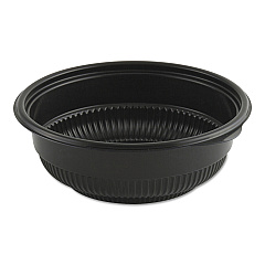 Anchor Packaging MicroRaves Incredi-Bowl Base, 16 oz, 5.75" Diameter x 2.02"h, Black, Plastic, 250/Carton (ANZ4605816)