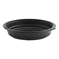 Anchor Packaging MicroRaves Incredi-Bowl Base, 24 oz, 8.5" Diameter x 1.51"h, Black, Plastic, 150/Carton (ANZ4608524)