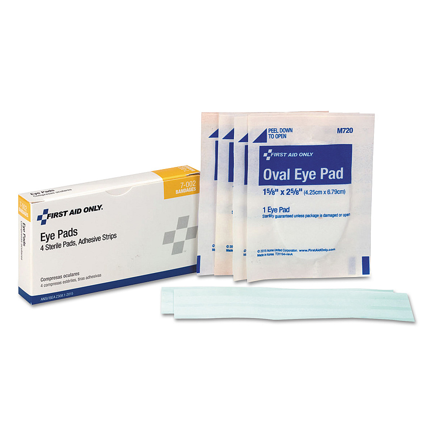 First Aid Only ANSI 2015 Compliant First Aid Kit Refill, 8 Pieces, 4/Box (FAO7002)