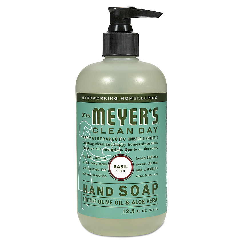 Mrs. Meyer's Clean Day Liquid Hand Soap, Basil Scent, 12.5 oz (SJN651344EA)