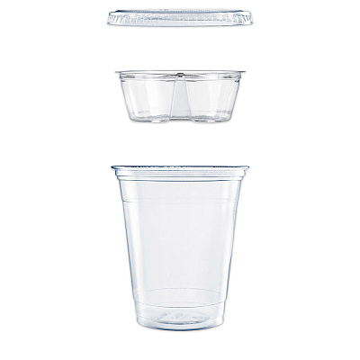Dart Clear PET Grab n Go Kit Combo with Insert, 12 oz, Clear, 500/Carton (DCCPF35C1CP)