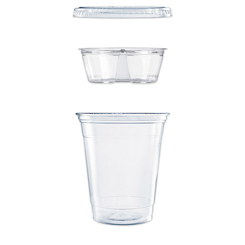 Dart Clear PET Grab n Go Kit Combo with Insert, 12 oz, Clear, 500/Carton (DCCPF35C1CP)