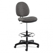 Alera Interval Series Swivel Task Stool, Supports 275 lb, 23.93" to 34.53" Seat Height, Graphite Gray Seat/Back, Black Base (IN4641)