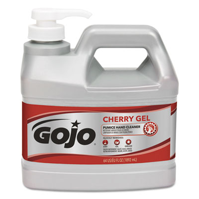 GOJO Cherry Gel Pumice Hand Cleaner, Cherry Scent, 0.5 gal, 4/Carton (GOJ235604CT)