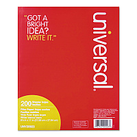 Universal Filler Paper, 3-Hole, 8.5 x 11, Wide/Legal Rule, 200/Pack (UNV20923)