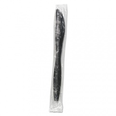 Boardwalk Heavyweight Wrapped Polypropylene Cutlery, Knife, Black, 1,000/Carton (KNIHWPPBIW)