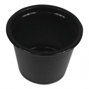 Boardwalk Souffle/Portion Cups, 1 oz, Polypropylene, Black, 20 Cups/Sleeve, 125 Sleeves/Carton (PRTN1BL)